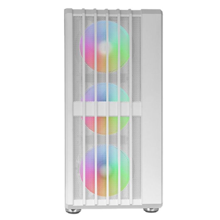 Mars Gaming MCVAULT ATX Semitorre Gaming ARGB con Ventana Completa, Soporte RL y 4 Ventiladores Preinstalados