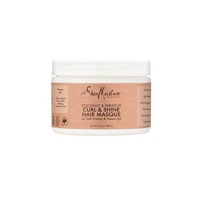 Shea Moisture Mascarilla Capilar Coco e Hibisco para Rizos 340g - Hidratación, Brillo y Definición Shea Moisture Mascarilla Capilar Coco e Hibisco para Rizos 340g - Hidratación, Brillo y Definición