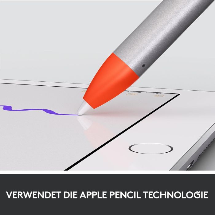 Logitech 914-000034 Lápiz Digital Crayon para iPad (6ª generación) con Tecnología Apple Pencil, Precisión de Píxel y Rechazo de Palma 12
