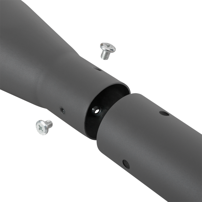 Columna Farola Desmontable Gris de Aluminio 3 Tramos para 2 o 3 Metros de Altura compatible con Farolas 76mm Diámetro Base 150x150mm 1