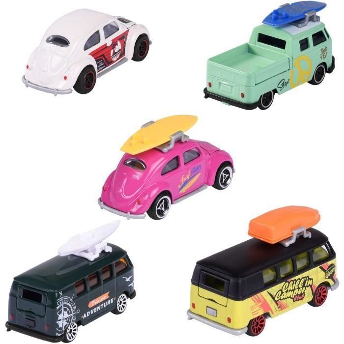 Set de 5 coches metálicos Volkswagen The Originals 1 Set de 5 coches metálicos Volkswagen The Originals 1