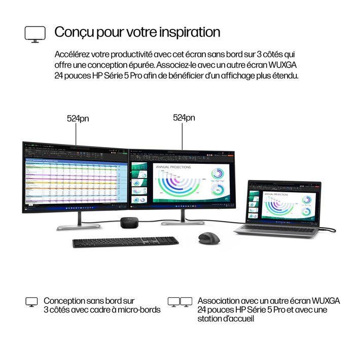 HP Series 5 Pro 24 inch WUXGA Monitor - 524pn PVC Free 15 HP Series 5 Pro 24 inch WUXGA Monitor - 524pn PVC Free 15