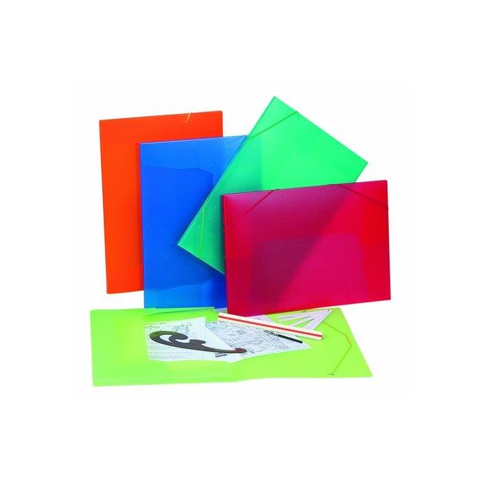 Carpeta De Dibujo Carchivo Pp Trans. Gomas Y Solapas Con Lomo A3 (5 Col.Surt.)