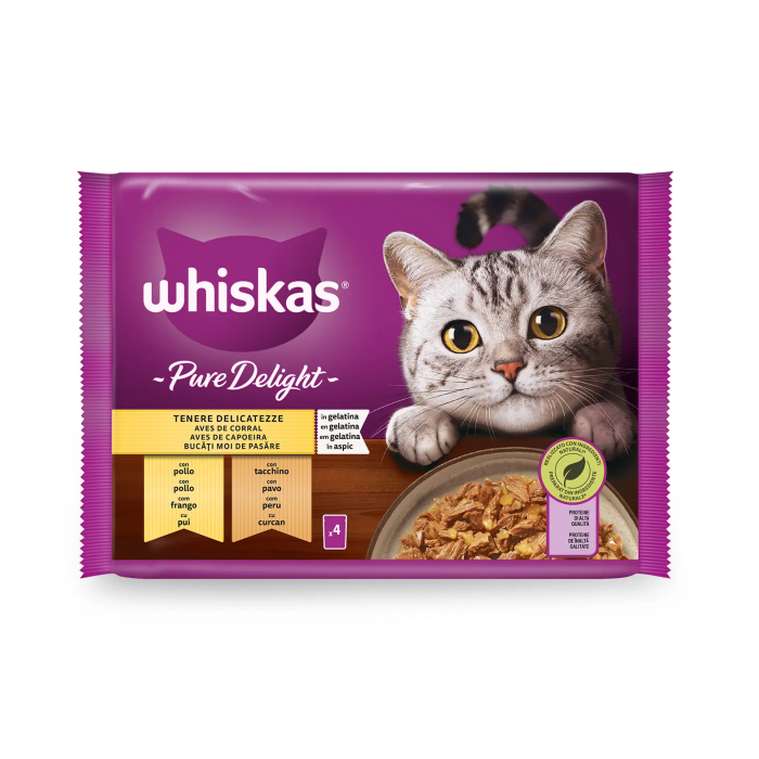 Whiskas Pure Delight Seleccion Aves 13x4x85 gr