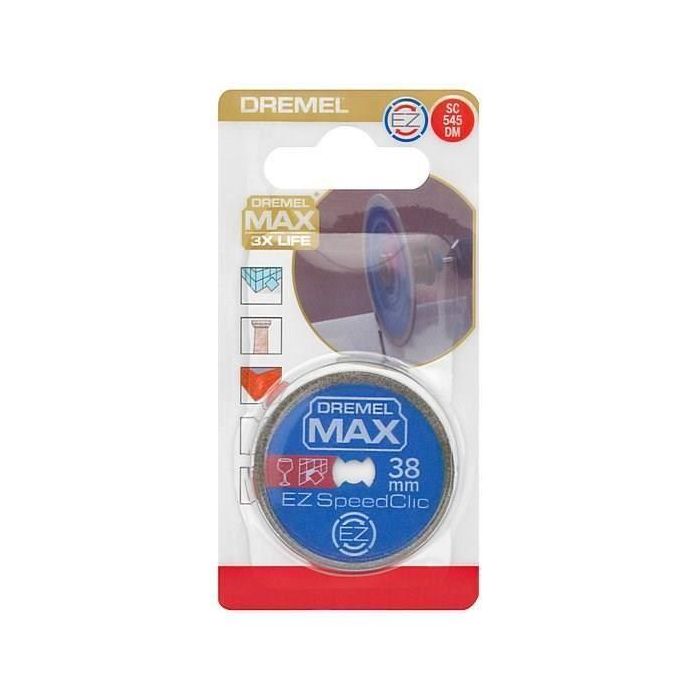 Hoja de diamante de alta durabilidad Dremel Max S545 EZ SpeedClic: materiales duros de ø38 mm 1 Hoja de diamante de alta durabilidad Dremel Max S545 EZ SpeedClic: materiales duros de ø38 mm 1