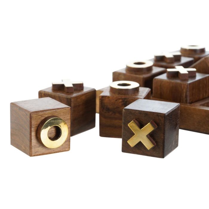 Juego Colonial DKD Home Decor Natural Dorado 13 x 4 x 13 cm Set de 2 1