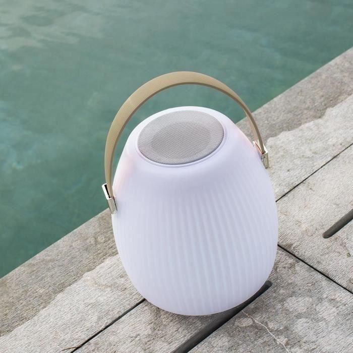 Lámpara altavoz bluetooth inalámbrico - LUMISKY - MINI MAY PLAY - H23 cm - LED blanco y multicolor regulable 4 Lámpara altavoz bluetooth inalámbrico - LUMISKY - MINI MAY PLAY - H23 cm - LED blanco y multicolor regulable 4
