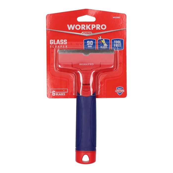 Workpro Rascador de Plástico para Cuchilla de 90 mm con Cambio Rápido de Cuchilla Revestido de Goma 4 Workpro Rascador de Plástico para Cuchilla de 90 mm con Cambio Rápido de Cuchilla Revestido de Goma 4