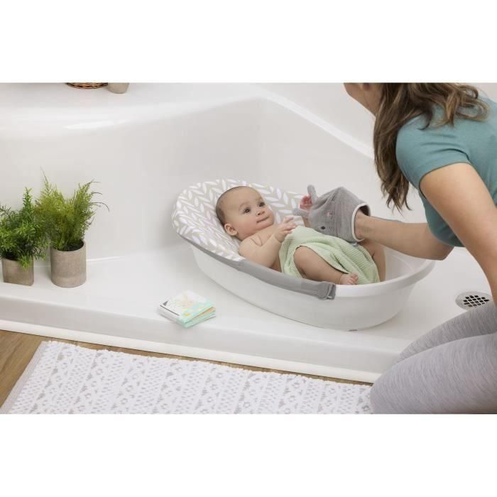 INGENUITY - Sylvi Baby Bath - Hamaca ajustable para bebés hasta 6 meses, toallita y libro de baño para bebés incluidos 24M+ 1 INGENUITY - Sylvi Baby Bath - Hamaca ajustable para bebés hasta 6 meses, toallita y libro de baño para bebés incluidos 24M+ 1