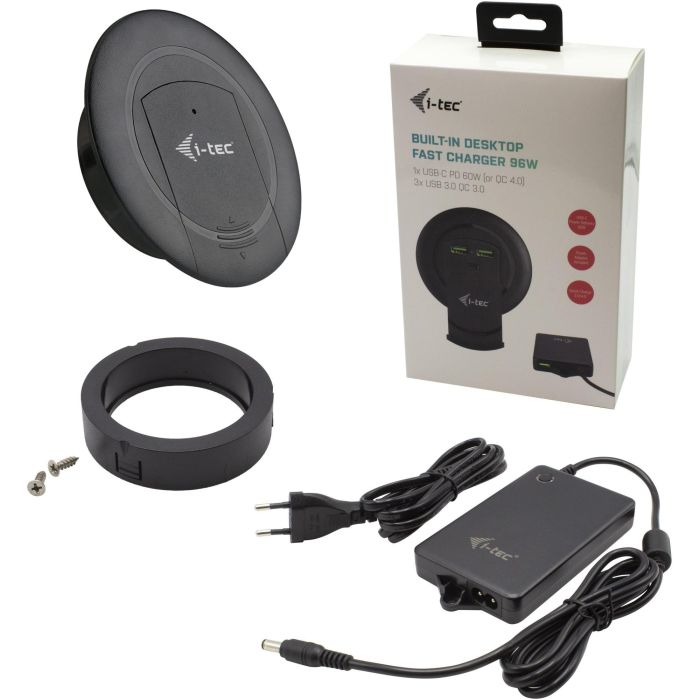 I-Tec Cargador de Escritorio USB-C/A 96W 4