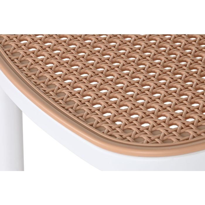 Taburete DKD Home Decor Blanco Marron 51 x 103 x 48 cm (4 Unidades) 3 Taburete DKD Home Decor Blanco Marron 51 x 103 x 48 cm (4 Unidades) 3