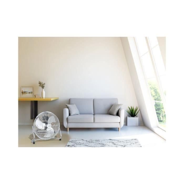 Ventilador de suelo industrial - Ventilador de circulación de aire - OCEANIC - 120 W - 3 velocidades - Ø 45 cm - Cromo 3 Ventilador de suelo industrial - Ventilador de circulación de aire - OCEANIC - 120 W - 3 velocidades - Ø 45 cm - Cromo 3