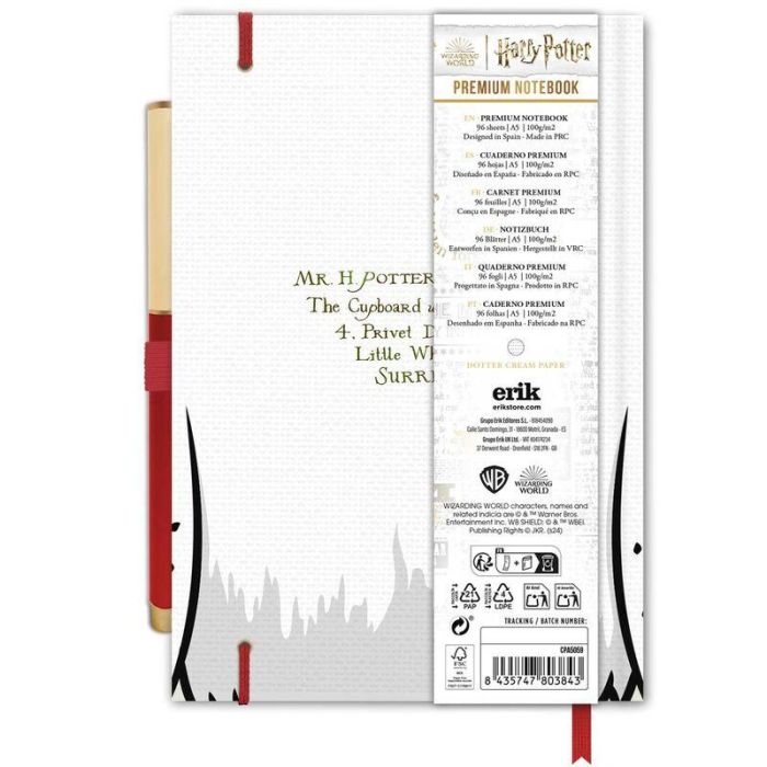 Cuaderno A5 premium + boligrafo Hedwig Harry Potter 1 Cuaderno A5 premium + boligrafo Hedwig Harry Potter 1