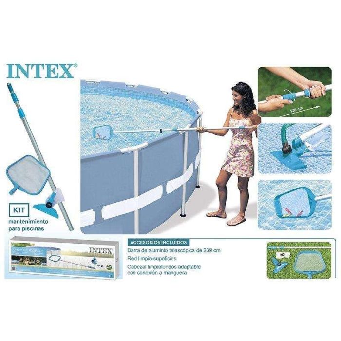 Intex Conjunto de Mantenimiento para Piscinas con Mango Telescópico de 239 cm 1
