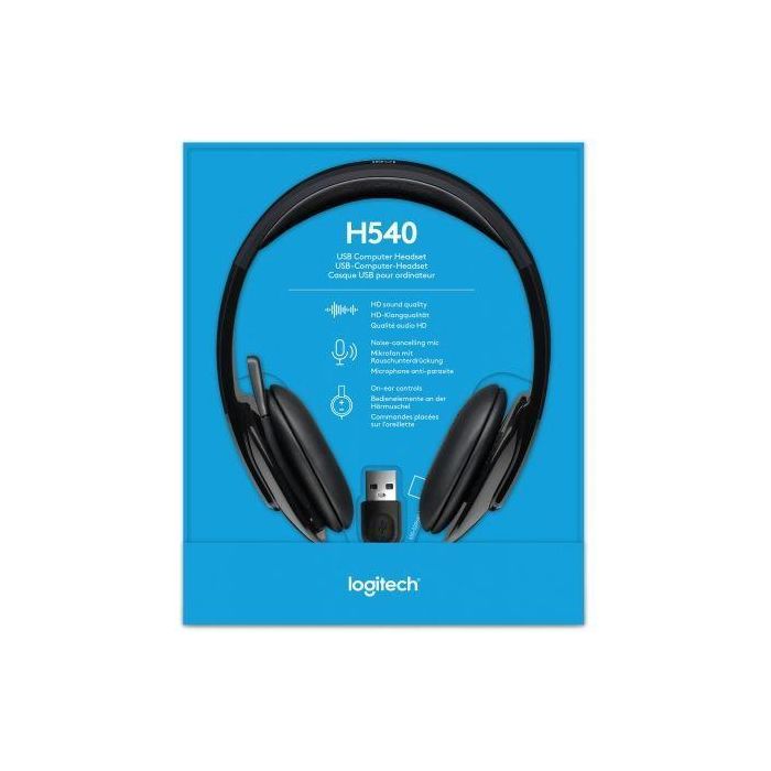 Logitech H540 Auriculares USB con Micrófono, Sonido Estéreo Digital, Cancelación de Ruido, Controles en Línea, Comodidad Ultra, Plug-and-Play 4 Logitech H540 Auriculares USB con Micrófono, Sonido Estéreo Digital, Cancelación de Ruido, Controles en Línea, Comodidad Ultra, Plug-and-Play 4