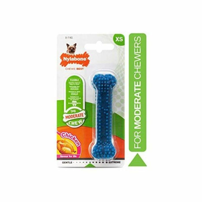 Juguete para perros Nylabone Pequeño Azul Natural Pollo Termoplástico Talla XS 1