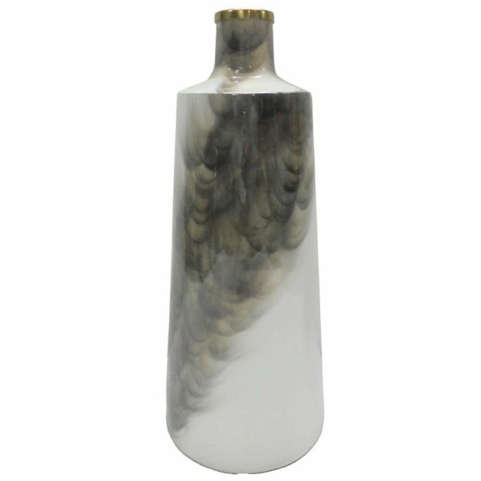 DKD Home Decor Jarrón Moderno Bicolor de Metal y Hierro 19 x 48 x 19 cm