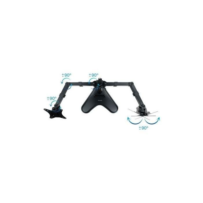 TooQ DB1702TN-B Soporte Sobremesa para 2 Monitores 17-32" VESA 75x75 100x100 hasta 9kg por Brazo Giratorio Inclinable Negro 2