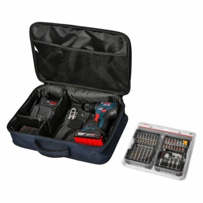Bosch Professional GSR 18V-50 Taladro atornillador con 2 baterías 2.0Ah, cargador GAL 18V-20, 43 accesorios y bolsa 4 Bosch Professional GSR 18V-50 Taladro atornillador con 2 baterías 2.0Ah, cargador GAL 18V-20, 43 accesorios y bolsa 4