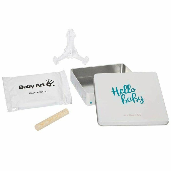 Baby Art Magic Box Kit Huellas y Manos de Bebé Cuadrado en Caja Metálica - Pasta Dermatológicamente Testada Sin Horno Regalo Nacimiento Bautismo 6 Baby Art Magic Box Kit Huellas y Manos de Bebé Cuadrado en Caja Metálica - Pasta Dermatológicamente Testada Sin Horno Regalo Nacimiento Bautismo 6