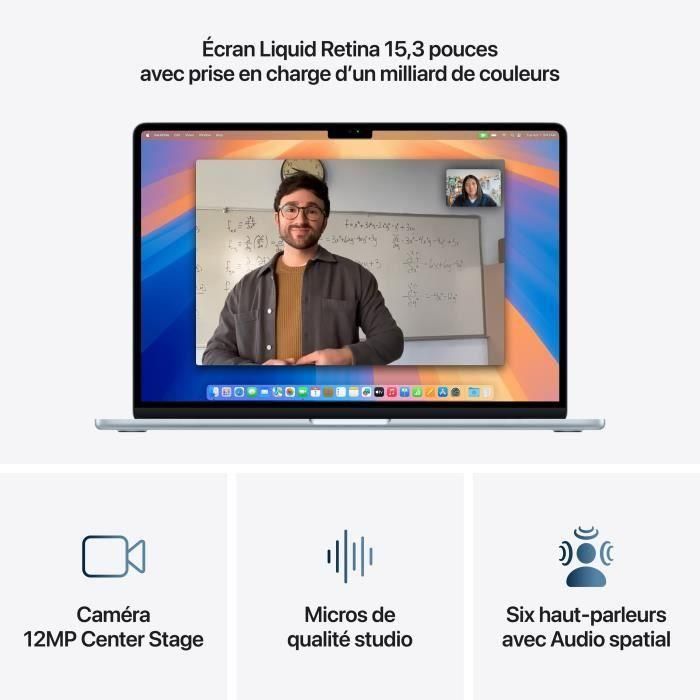 Apple - MacBook Air M4 de 15,3" (2025) - 24 GB de RAM - 512 GB de almacenamiento - CPU de 10 núcleos - GPU de 10 núcleos - Azul cielo 4 Apple - MacBook Air M4 de 15,3" (2025) - 24 GB de RAM - 512 GB de almacenamiento - CPU de 10 núcleos - GPU de 10 núcleos - Azul cielo 4