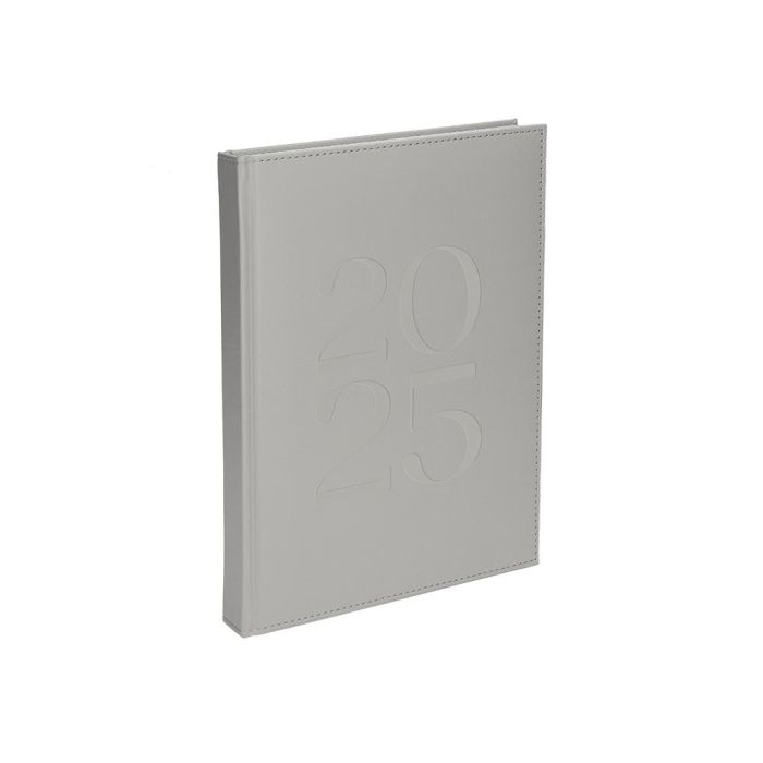 Agenda Encuadernada Liderpapel Creta 170x240 mm 2025 Dia Pagina Color Gris Papel 70 gr 3