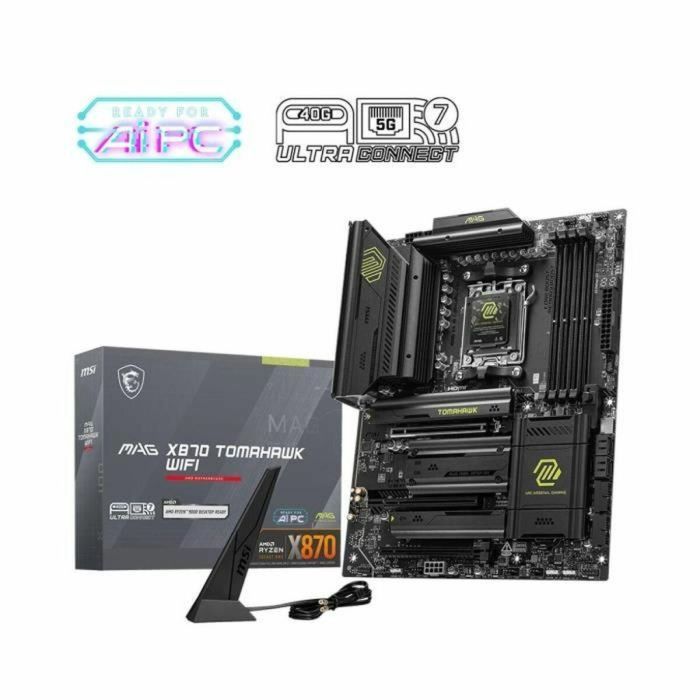 MSI 4711377254557 Placa base MAG X870 TOMAHAWK WiFi para AMD Ryzen 9000, Wi-Fi 7, 5G LAN, USB 40 Gb/s, PCIe 5.0 0 MSI 4711377254557 Placa base MAG X870 TOMAHAWK WiFi para AMD Ryzen 9000, Wi-Fi 7, 5G LAN, USB 40 Gb/s, PCIe 5.0 0