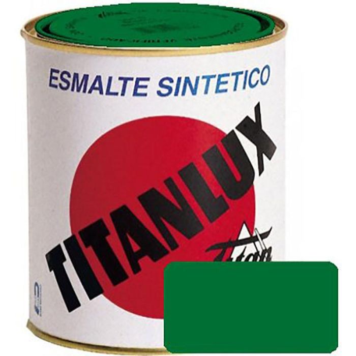 Titanlux 514 Esmalte Sintético Industrial Verde Hierba 750ml para Acero Estructural, Verjas, Puertas y Radiadores, Secado Rápido