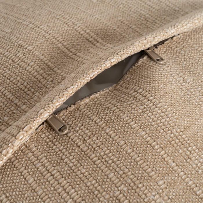 Sofá 3 Plazas Beige Oscuro Tejido 221 X 103 X 72 cm