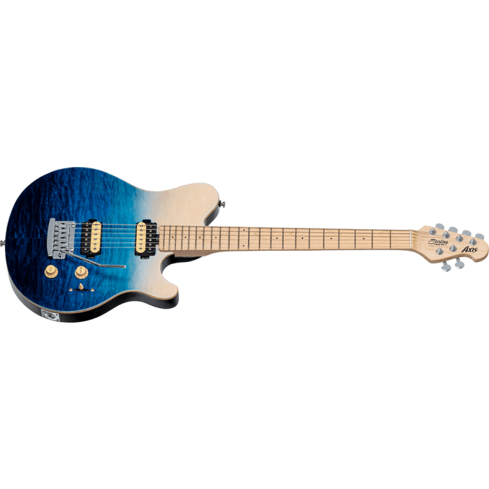 Guitarra Eléctrica Axis Ax3 Quilted Maple Hh M/M Tremolo - Spectrum Blue 0 Guitarra Eléctrica Axis Ax3 Quilted Maple Hh M/M Tremolo - Spectrum Blue 0