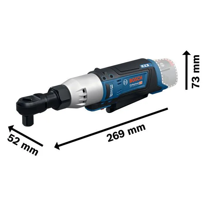Bosch Professional Llave de Trinquete Inalámbrica 12V GCR 12V-60 1/2 SN, Par 60 Nm, Profesional Bosch Professional Llave de Trinquete Inalámbrica 12V GCR 12V-60 1/2 SN, Par 60 Nm, Profesional