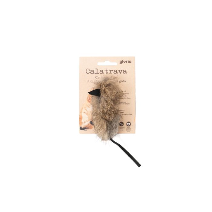 Gloria Juguete Ratoncito Calatrava para Gato, Piel de Conejo 100% Natural y Sostenible | Activa Instinto de Caza Felino, Fabricado en España 1