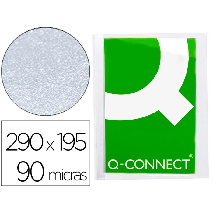 Q-connect Funda Protectora Cristal PVC 90mc Sin Taladros 290x195mm Caja 100 Unidades 0 Q-connect Funda Protectora Cristal PVC 90mc Sin Taladros 290x195mm Caja 100 Unidades 0