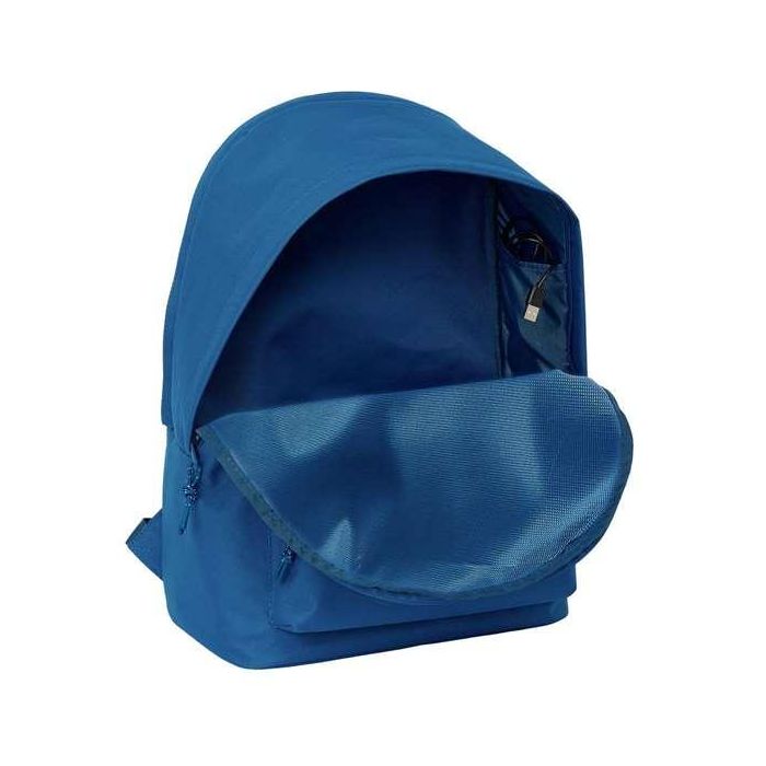 Safta Mochila Doble para Portátil 15,6" + USB Real Madrid Chica Azul 31x44x18 cm 8