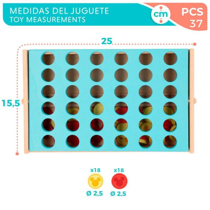 Juego Cuatro en Raya madera Disney 5