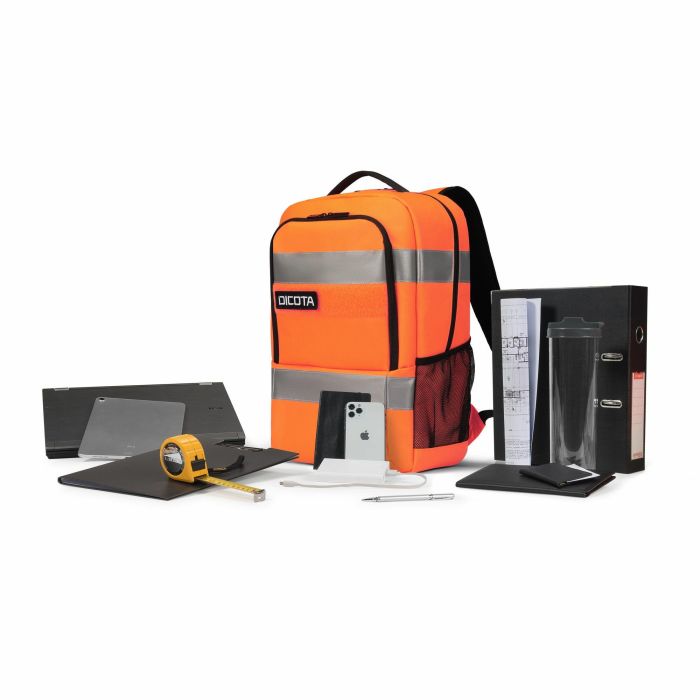 Dicota Backpack HI-VIS Base 24 litre orange 8