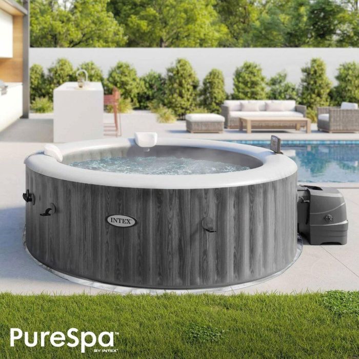 Spa Hinchable Intex Purespa Greywood Deluxe 28440EX 220-240 V 4 plazas 1741 l/h 5