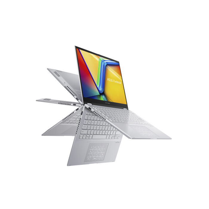 ASUS Vivobook S 14 Flip TP3402VA-LZ273W - Ordenador Portátil 14" WUXGA (Intel Core i5-1335U, 16GB RAM, 512GB SSD, UHD Graphics, Windows 11 Home) Plata Fría - Teclado QWERTY español 17 ASUS Vivobook S 14 Flip TP3402VA-LZ273W - Ordenador Portátil 14" WUXGA (Intel Core i5-1335U, 16GB RAM, 512GB SSD, UHD Graphics, Windows 11 Home) Plata Fría - Teclado QWERTY español 17