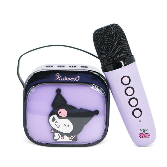 Altavoz y Micro Karaoke LED Kuromi Hello Kitty 11