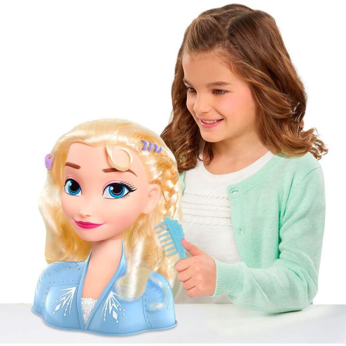 Just Play 32806 Cabeza para Peinar y Estilizar Disney Frozen 2 Elsa. Incluye 17 Accesorios de Peluquería para Niñas y Niños +3 Años 1 Just Play 32806 Cabeza para Peinar y Estilizar Disney Frozen 2 Elsa. Incluye 17 Accesorios de Peluquería para Niñas y Niños +3 Años 1