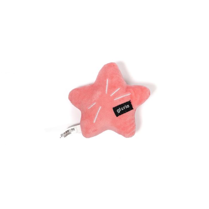 Gloria Peluche para Perros Estrella con Sonido y Squeaker para Cachorros y Razas Pequeñas Color Rosa Poliéster