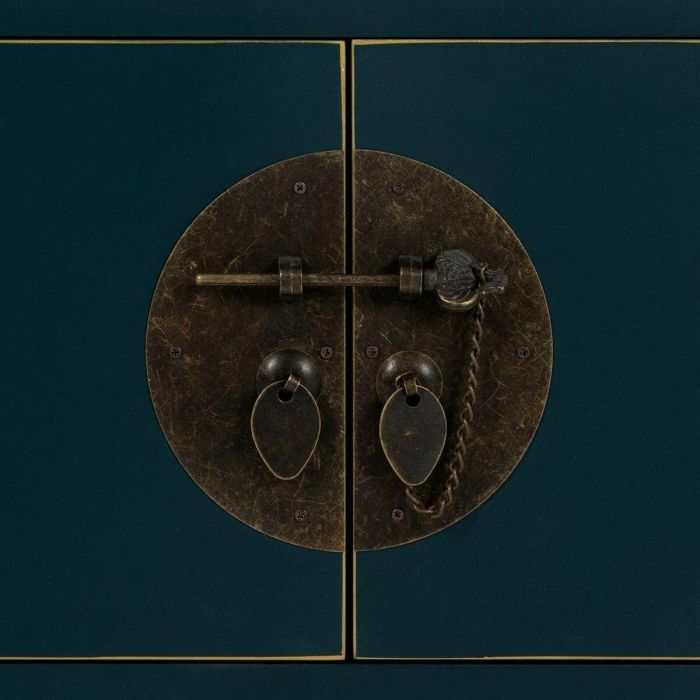 Mesita de Noche ORIENTE Azul Madera MDF 50 x 40 x 66 cm 3 Mesita de Noche ORIENTE Azul Madera MDF 50 x 40 x 66 cm 3