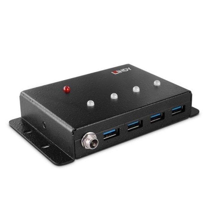 Hub USB LINDY 43374 Negro (1 unidad) 1 Hub USB LINDY 43374 Negro (1 unidad) 1