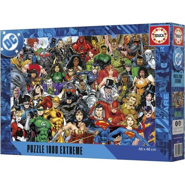 Educa EDU1747456928643 Puzzle Liga de la Justicia DC Comics 1000 piezas Temática Dibujos Animados para Adultos 2