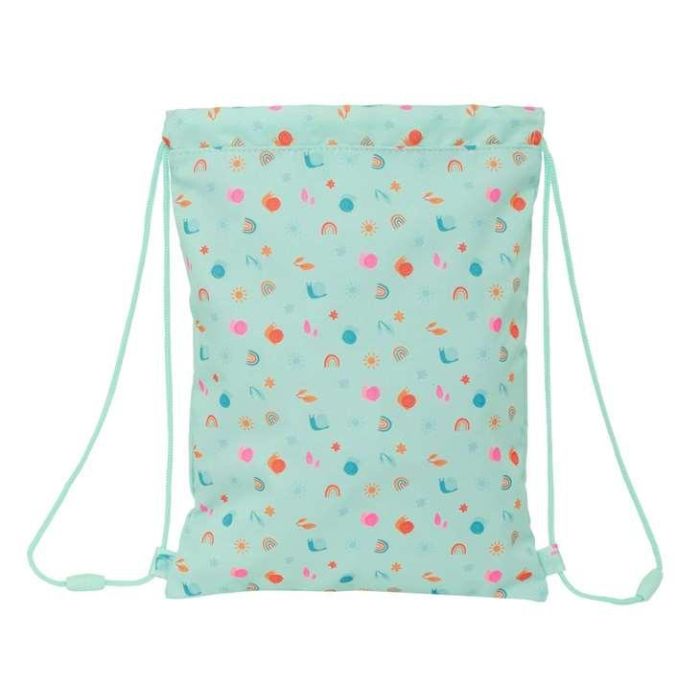 Bolsa Mochila con Cuerdas Safta Caracol Turquesa 26 x 34 x 1 cm 3 Bolsa Mochila con Cuerdas Safta Caracol Turquesa 26 x 34 x 1 cm 3
