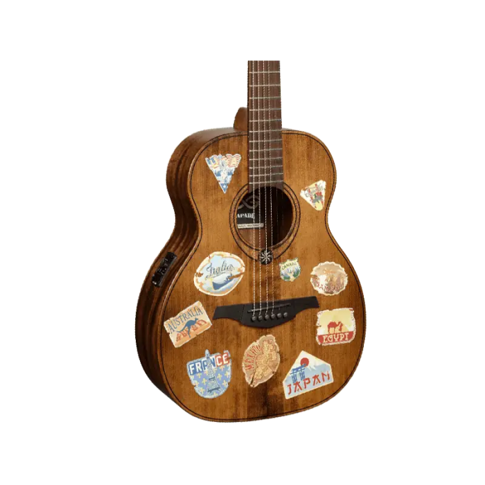 LAG Guitarra Acústica Escapade Globe Trotter Electro Lag Travel Natural Satinado 0 LAG Guitarra Acústica Escapade Globe Trotter Electro Lag Travel Natural Satinado 0