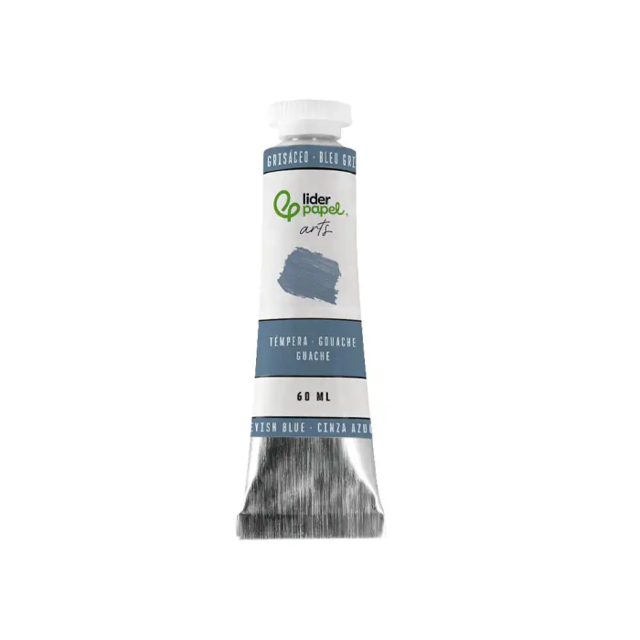 Liderpapel Pintura Gouache/Témpera Tubo de Aluminio 60 ml Azul Grisáceo 1