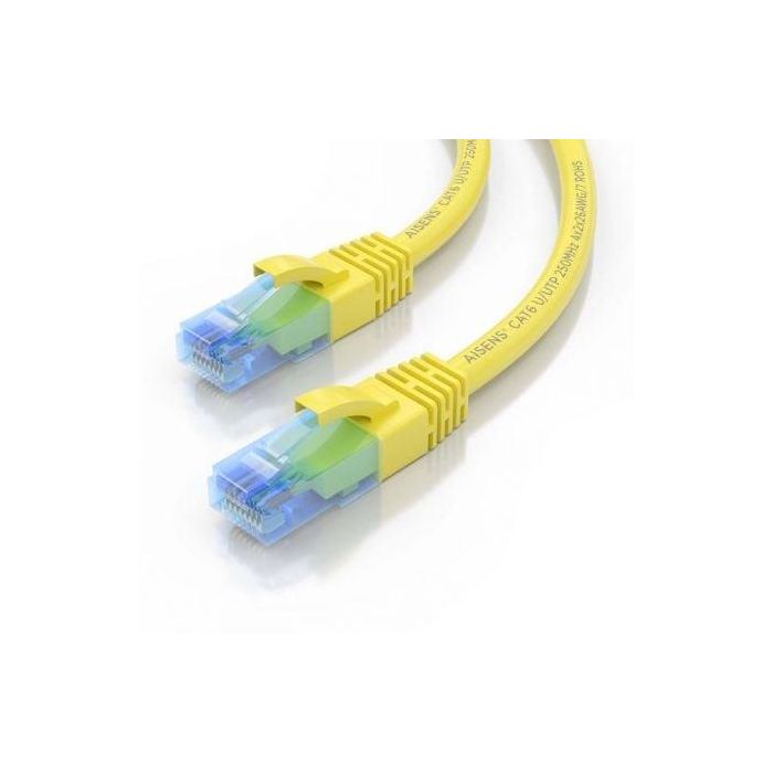 Aisens A135-0836 Cable de Red Latiguillo RJ45 Cat.6 UTP AWG26 CCA Amarillo 3m Gigabit Ethernet 2 Aisens A135-0836 Cable de Red Latiguillo RJ45 Cat.6 UTP AWG26 CCA Amarillo 3m Gigabit Ethernet 2