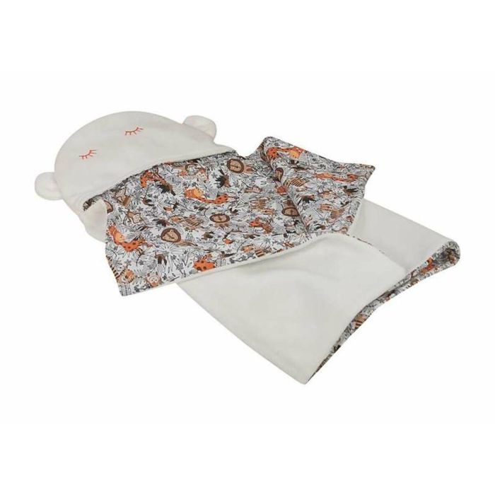 Manta capucha reversible jungle 90 x 66 cm Manta capucha reversible jungle 90 x 66 cm