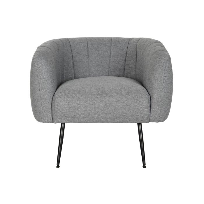 DKD Home Decor Sillón Scandi Gris Negro 81x75x73 cm 5